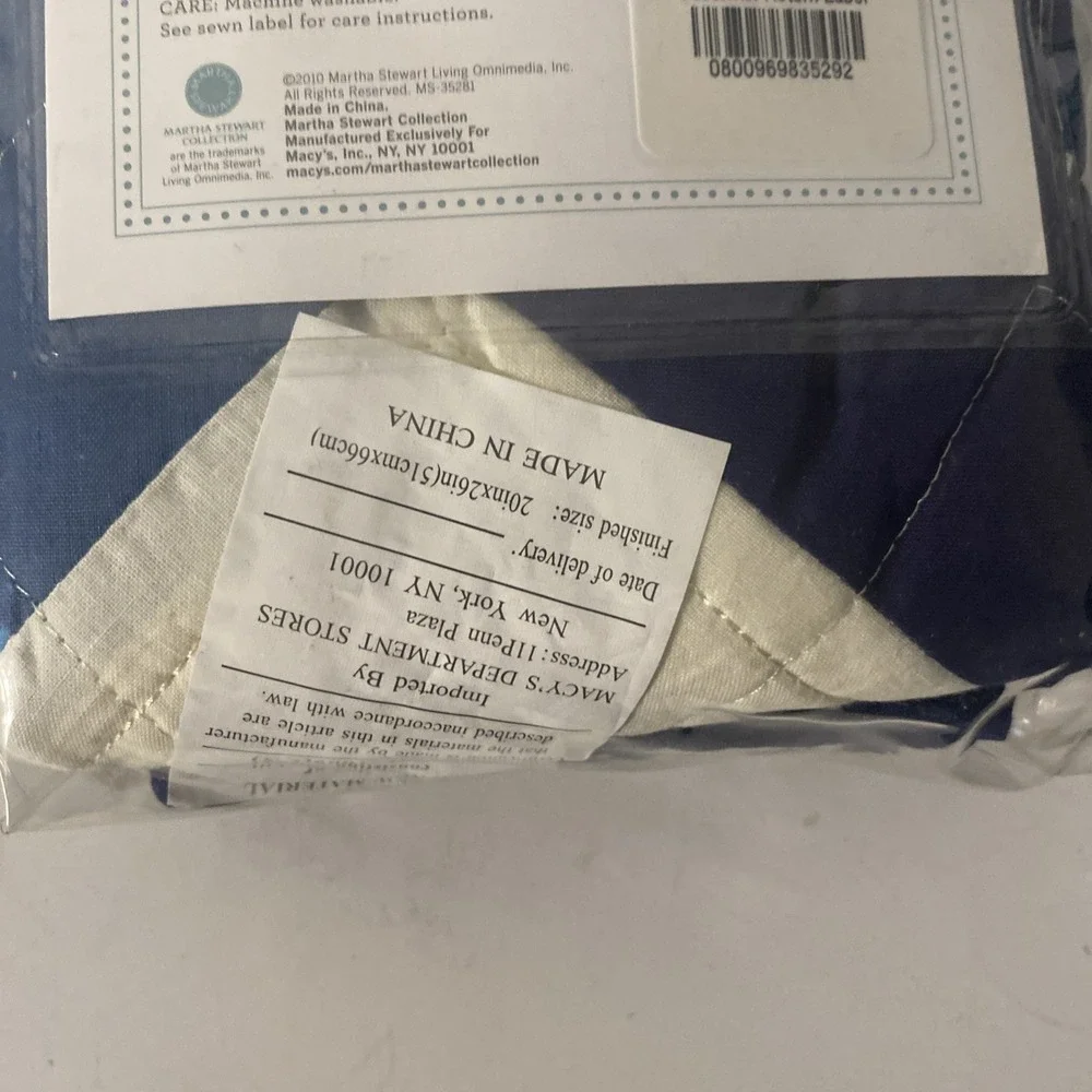 New - Martha Stewart Collection Quilted Geo Diamond Star Standard Sham